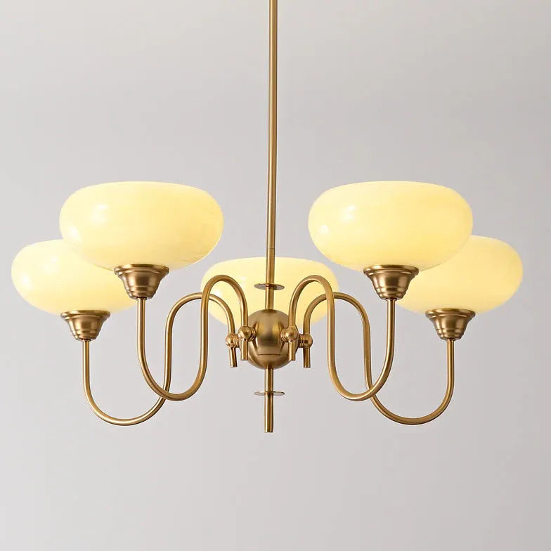 Deckenleuchte Messing Gold mit Bauhaus-Design und Glas - Clowas.de