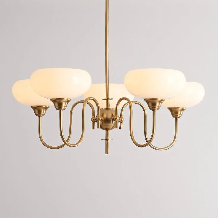 Deckenleuchte Messing Gold mit Bauhaus-Design und Glas - Clowas.de