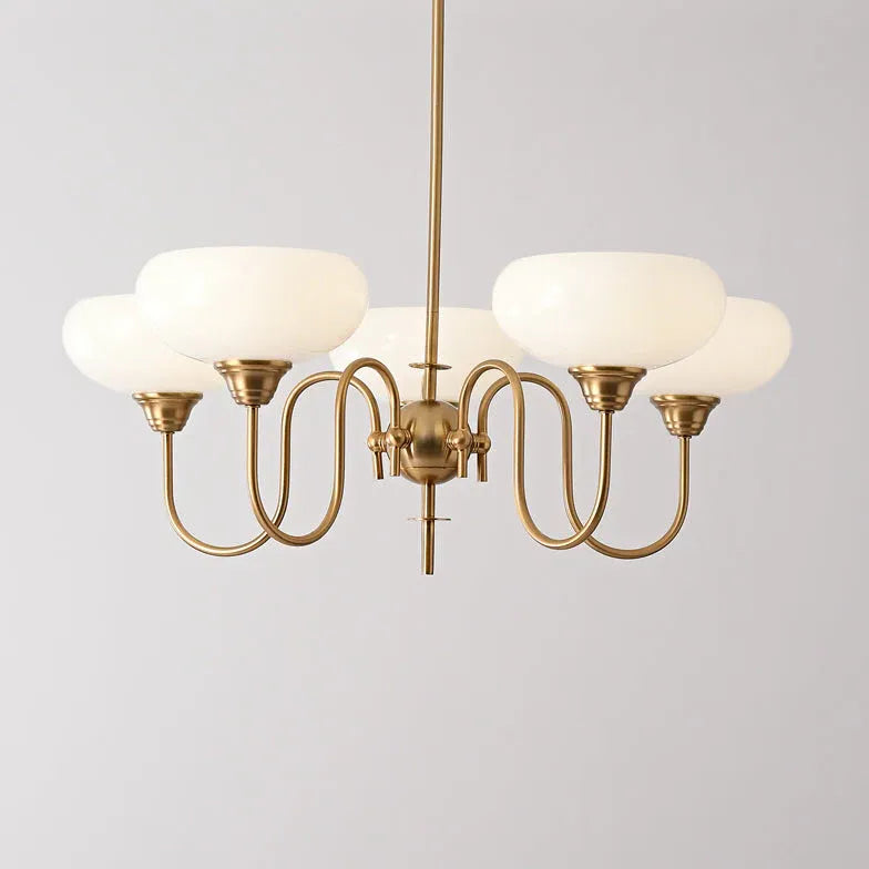 Deckenleuchte Messing Gold mit Bauhaus-Design und Glas - Clowas.de