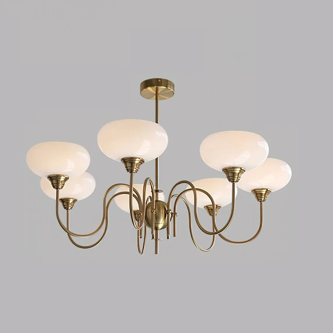 Deckenleuchte Messing Gold mit Bauhaus-Design und Glas - Clowas.de