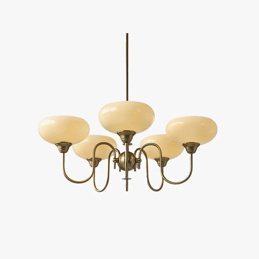 Deckenleuchte Messing Gold mit Bauhaus-Design und Glas - Clowas.de