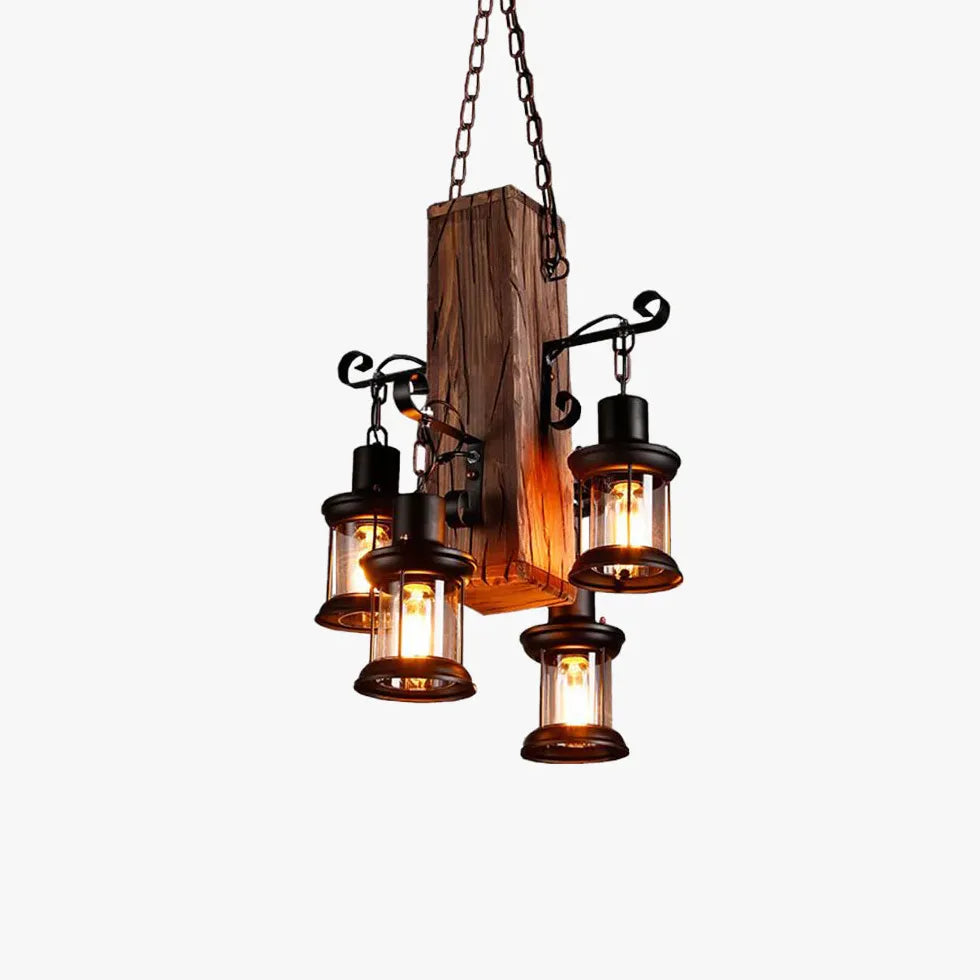 Messing Kronleuchter Antik im industriellen Vintage-Stil - Clowas.de