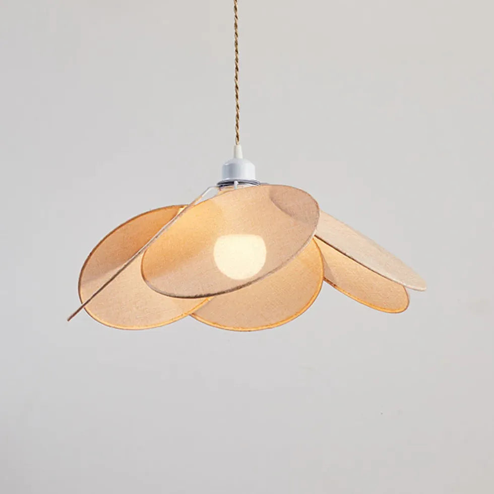 Petal-Shaped Fabric Vintage Kitchen Pendant Light