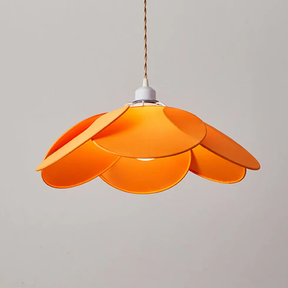 Petal-Shaped Fabric Vintage Kitchen Pendant Light