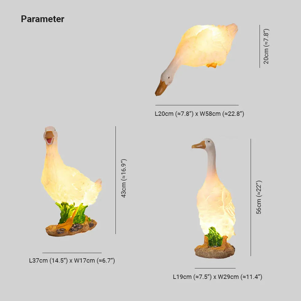 garten dekoleuchte Entzückende Enten Bodenlampe für den Garten