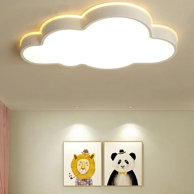 Plane Clouds LED White Flush Ceiling Lights