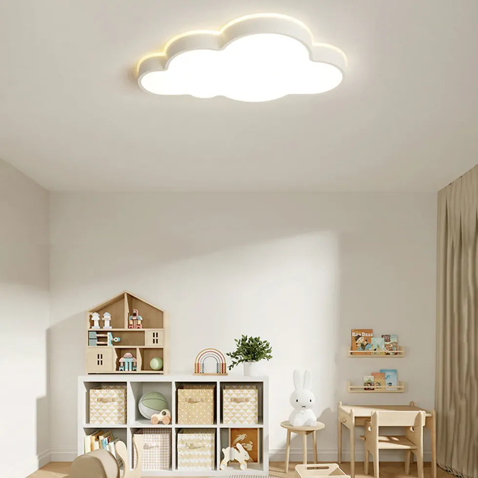 Plane Clouds LED White Flush Ceiling Lights