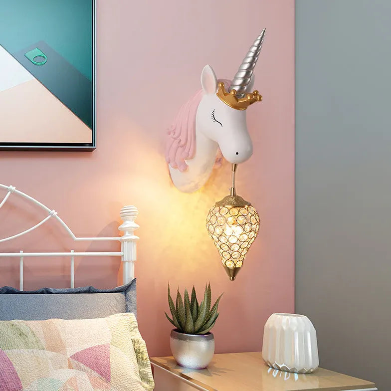 Wandleuchte Schlafzimmer Design Kinderzimmer Einhorn Nordisch