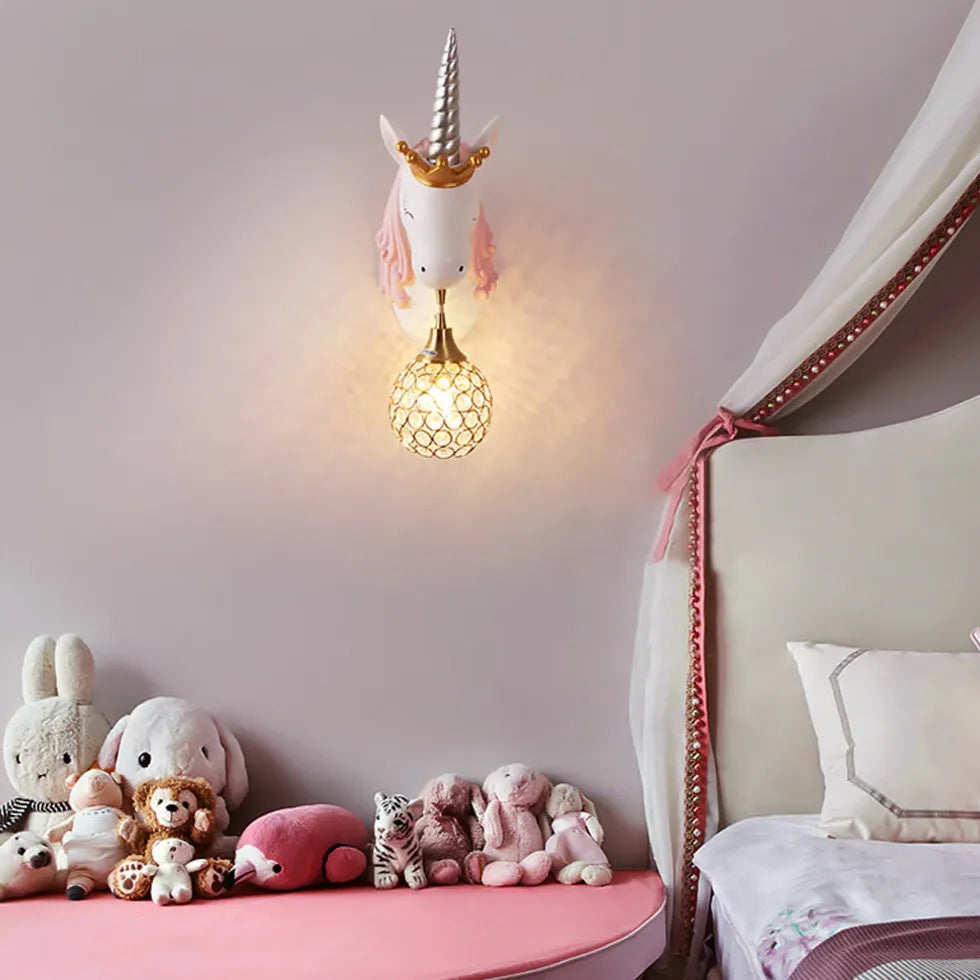 Wandleuchte Schlafzimmer Design Kinderzimmer Einhorn Nordisch