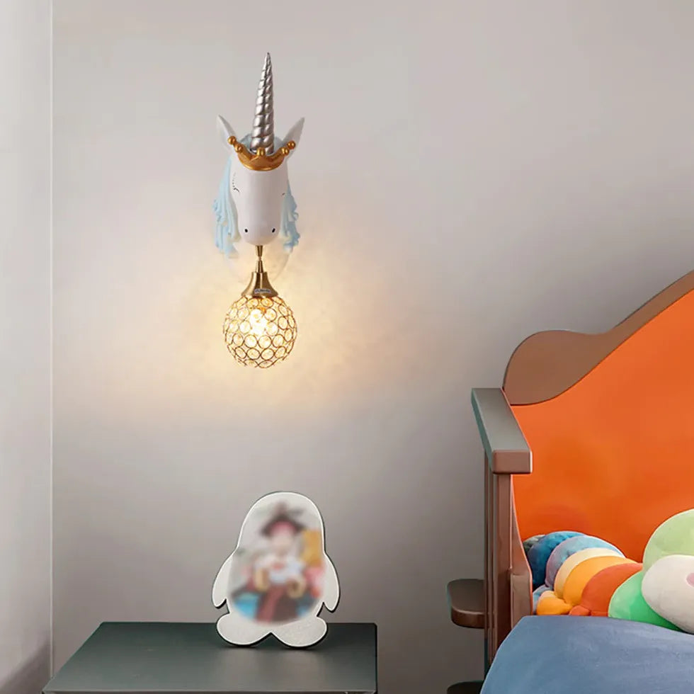 Wandleuchte Schlafzimmer Design Kinderzimmer Einhorn Nordisch