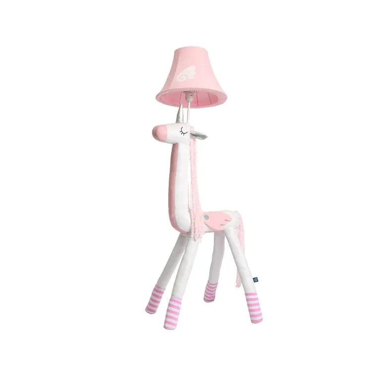 Cartoon Giraffe weiß und rosa Stehlampe