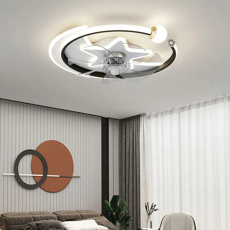 Sternringschlafzimmer Deckenventilator mit Licht