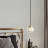 Hängelampe Schlafzimmer Gold modern Glas Kugel