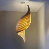 Artistic Spiral-Shaped Gradient Translucent Pendant Light