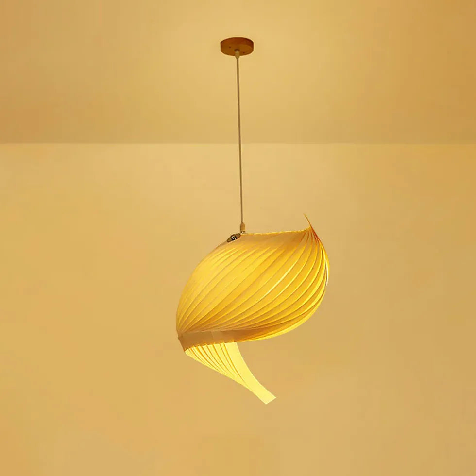 Artistic Spiral-Shaped Gradient Translucent Pendant Light