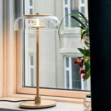 Transparent Glass Minimalist Plug-In Table Lamp