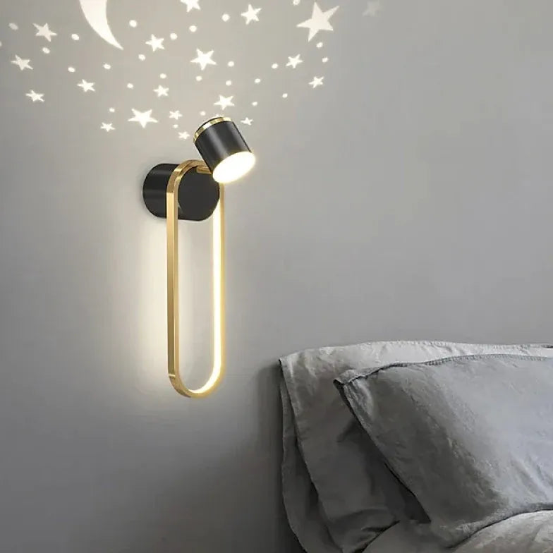 Black and Gold Led Bedside Wall Lights