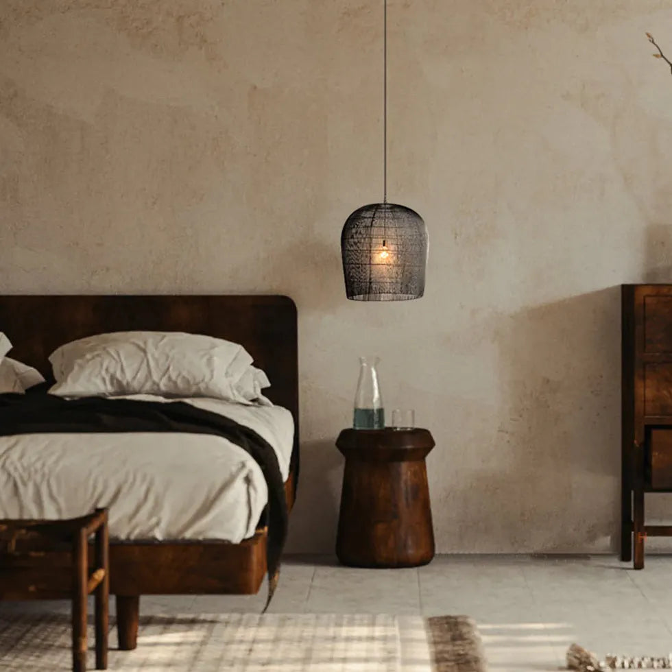Modern Pendelleuchte Kücheninsel mit schwarzem Rattan Design - Clowas.de