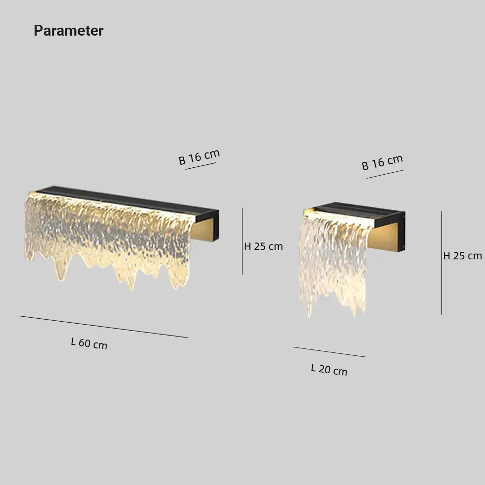 Wasserdichte Außenwandlampe Mit Wasserfall-Design