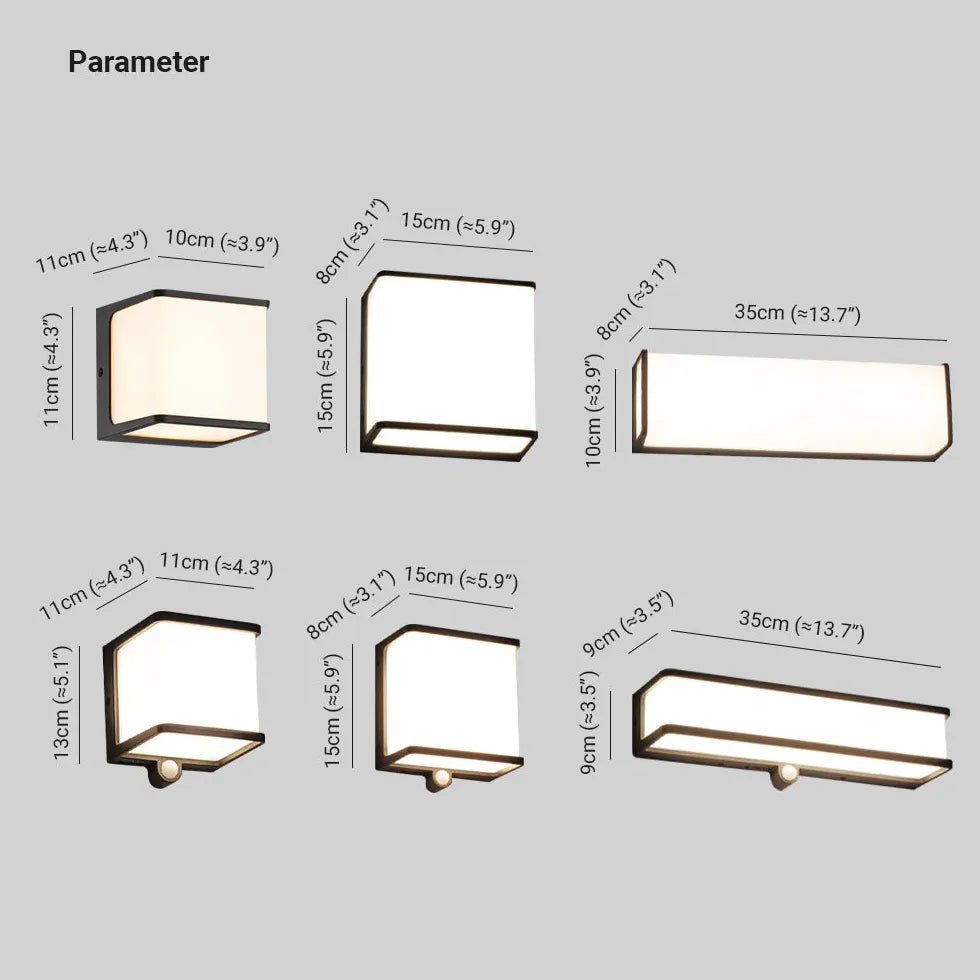 Außenwandleuchten Solar Moderne Outdoor Beleuchtung Rechteckig Elegant - Clowas.de