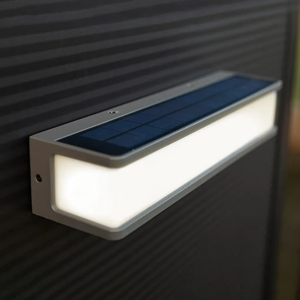Außenwandleuchten Solar Moderne Outdoor Beleuchtung Rechteckig Elegant - Clowas.de