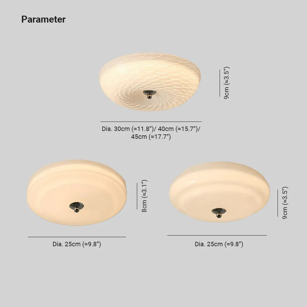 Moderne Deckenleuchte dimmbar im Bauhaus Creme-Stil - Clowas.de