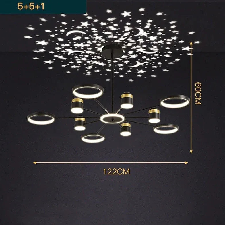 deckenleuchte led schwarz Moderne Nordic Sternenhimmel Deckenlampe - Clowas.de