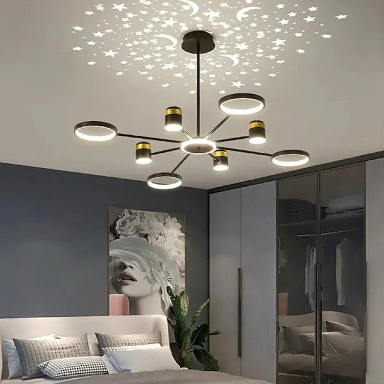 deckenleuchte led schwarz Moderne Nordic Sternenhimmel Deckenlampe - Clowas.de