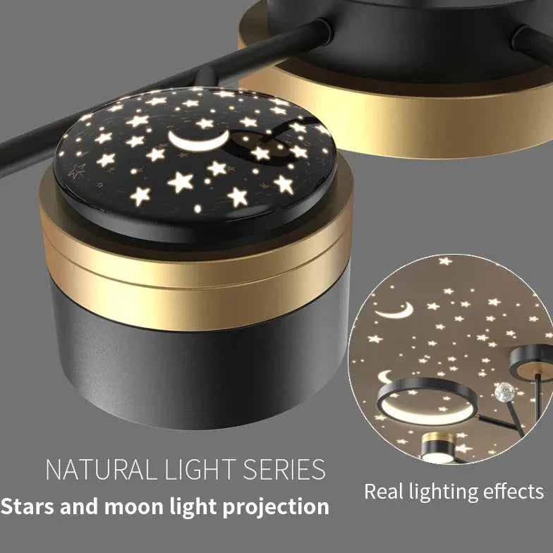 deckenleuchte led schwarz Moderne Nordic Sternenhimmel Deckenlampe - Clowas.de