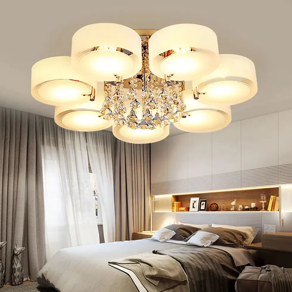 Moderne Deckenleuchte Schlafzimmer LED Kristalllampe Simplizität - Clowas.de