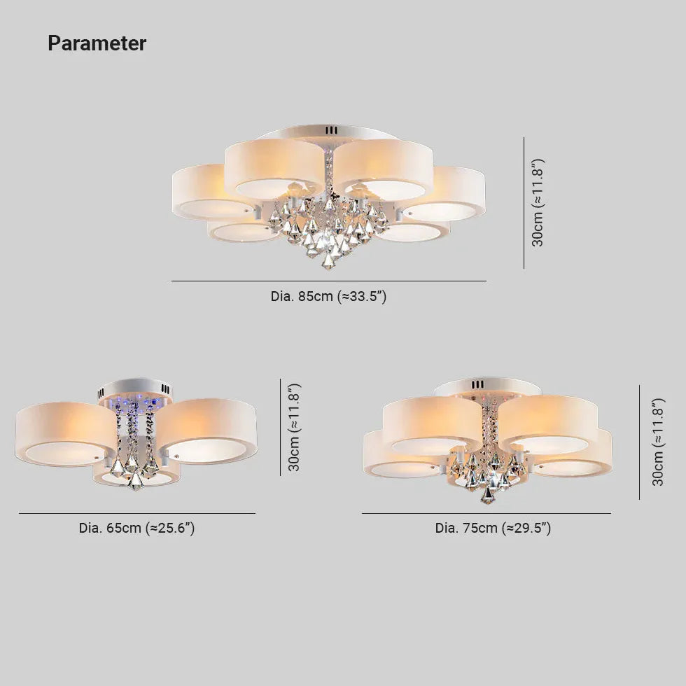 Moderne Deckenleuchte Schlafzimmer LED Kristalllampe Simplizität - Clowas.de