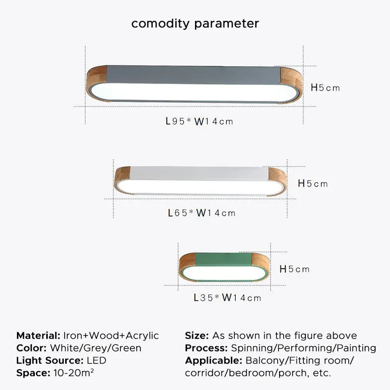 Moderne Deckenleuchten Wohnzimmer LED Oval Holzoptik Lampe - Clowas.de