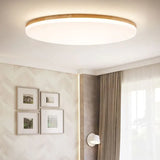 Moderne große Deckenleuchte Runde LED Holzlampe - Clowas.de