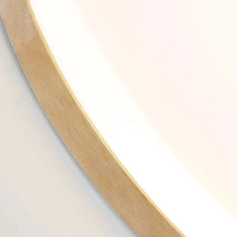 Moderne große Deckenleuchte Runde LED Holzlampe - Clowas.de