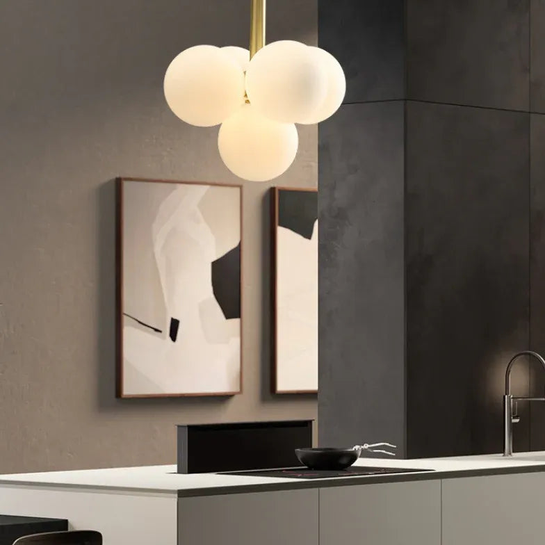 Moderne Kronleuchter Wohnzimmer in Cremefarbener Französischer Bubble Lampe - Clowas.de