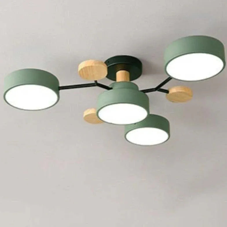 LED Deckenleuchte Weiß Modernes Kreatives Design Aus Holz - Clowas.de