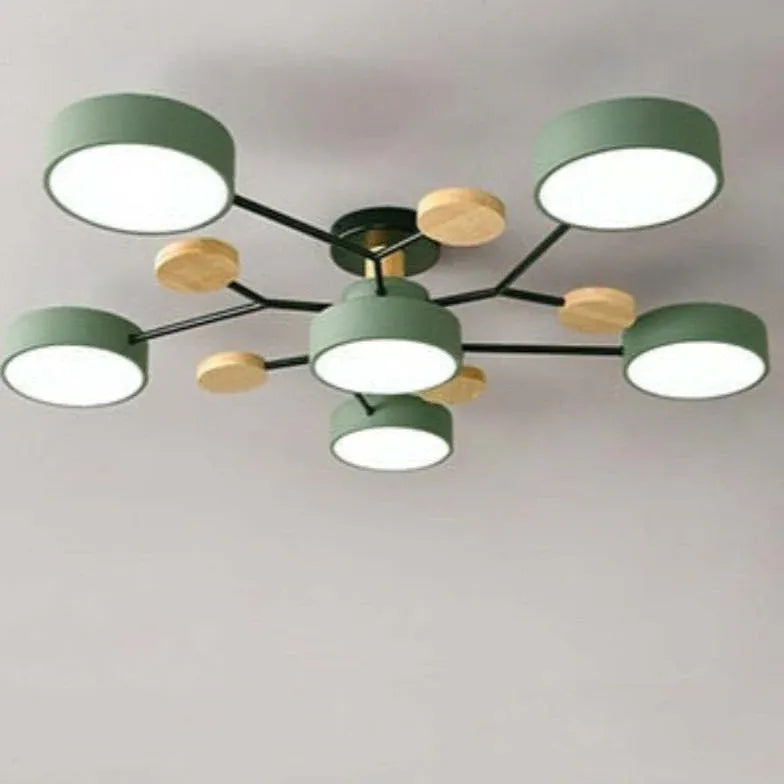 LED Deckenleuchte Weiß Modernes Kreatives Design Aus Holz - Clowas.de