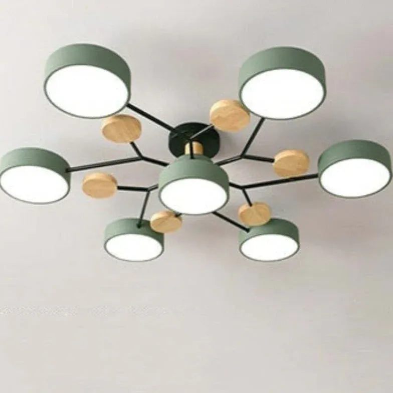 LED Deckenleuchte Weiß Modernes Kreatives Design Aus Holz - Clowas.de