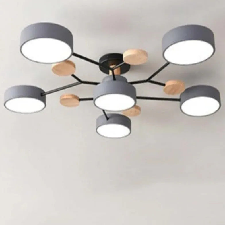 LED Deckenleuchte Weiß Modernes Kreatives Design Aus Holz - Clowas.de