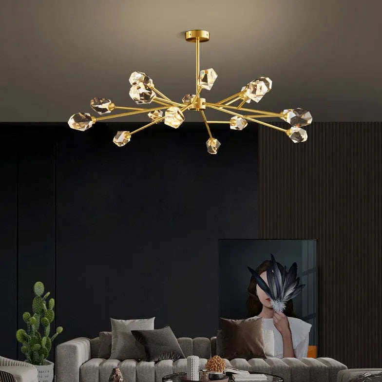 Moderne Pendelleuchte Schlafzimmer nordischer Stil mit Kristall - Clowas.de