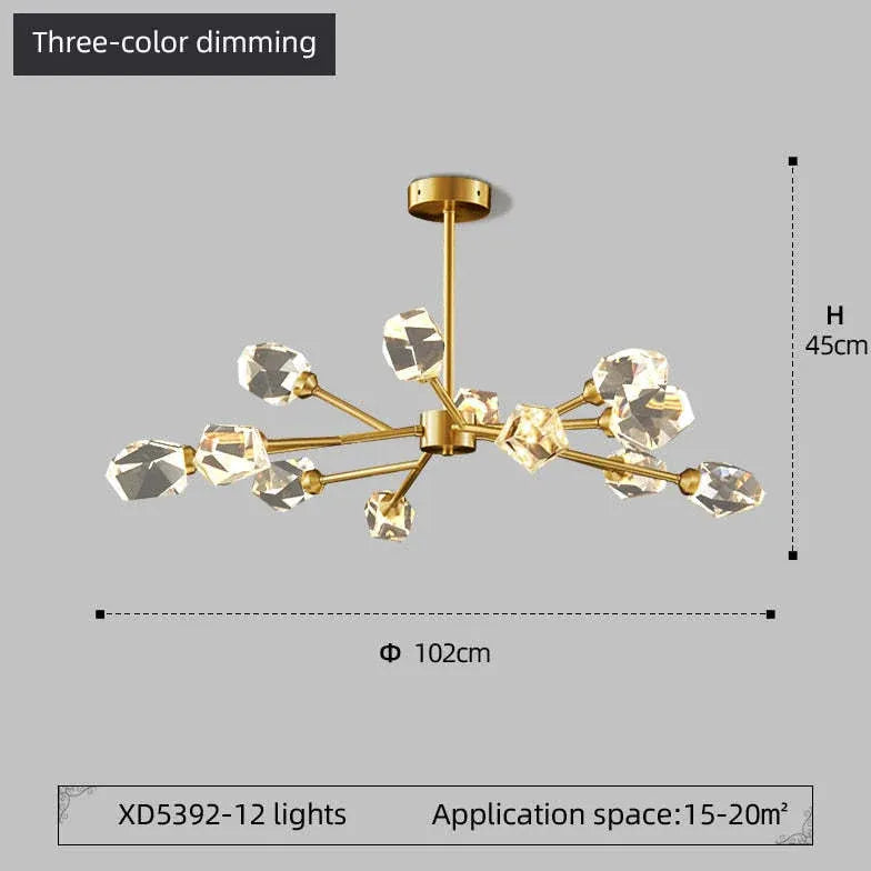 Moderne Pendelleuchte Schlafzimmer nordischer Stil mit Kristall - Clowas.de