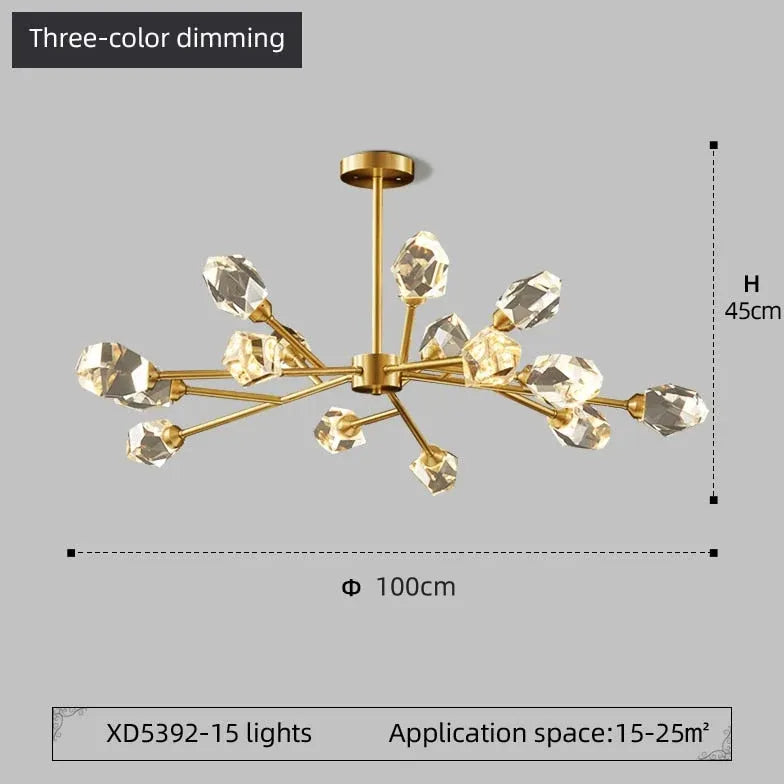 Moderne Pendelleuchte Schlafzimmer nordischer Stil mit Kristall - Clowas.de