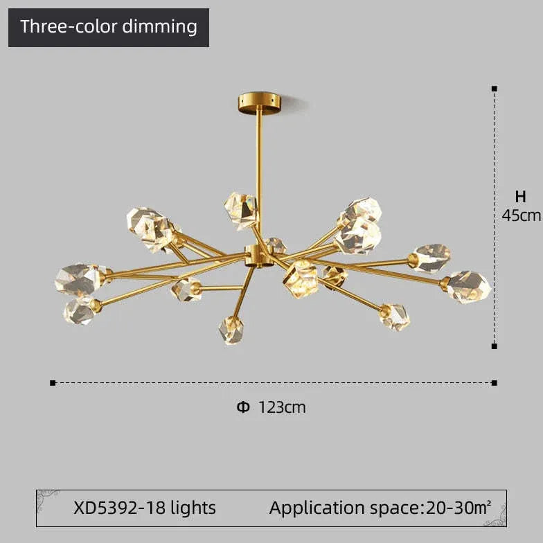 Moderne Pendelleuchte Schlafzimmer nordischer Stil mit Kristall - Clowas.de