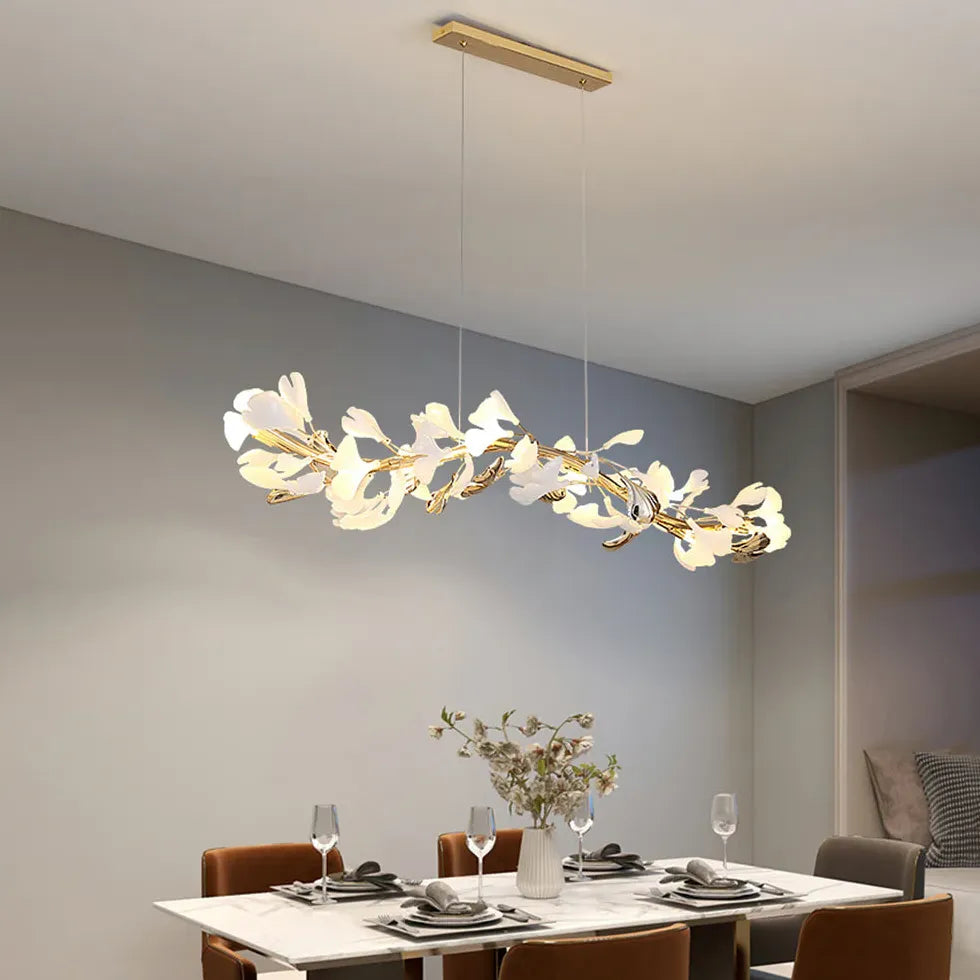 Moderne Pendelleuchte Küche Silber Ginkgo Nordisch - Clowas.de