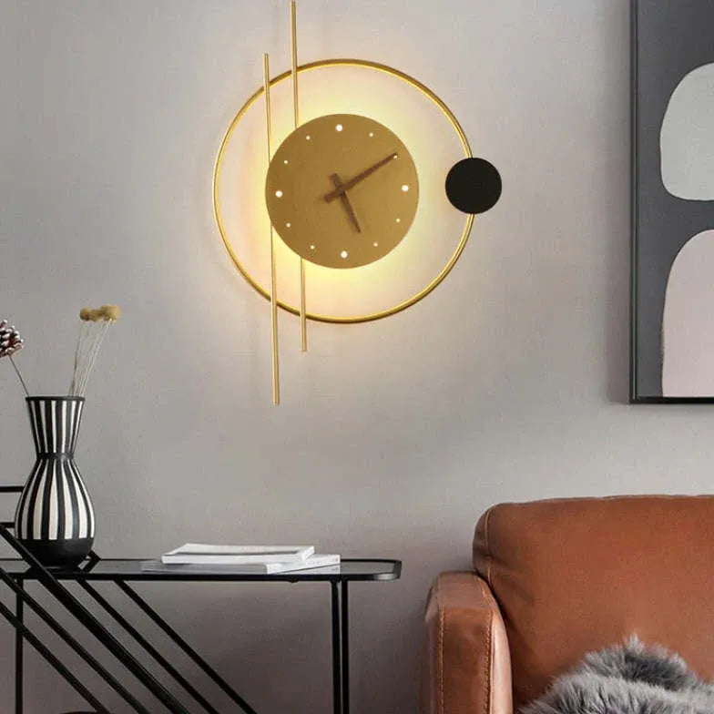 Moderne Wandleuchten Flur skandinavische runde Wanduhr - Clowas.de
