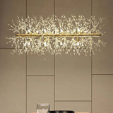 Moderner Kronleuchter Design nordisch minimalistischer goldener Kristall - Clowas.de