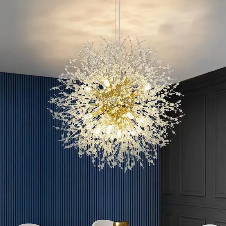 Moderner Kronleuchter Design nordisch minimalistischer goldener Kristall - Clowas.de