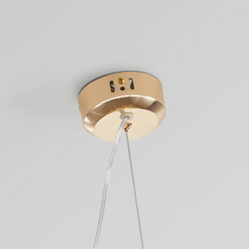 Moderner Kronleuchter Design nordisch minimalistischer goldener Kristall - Clowas.de