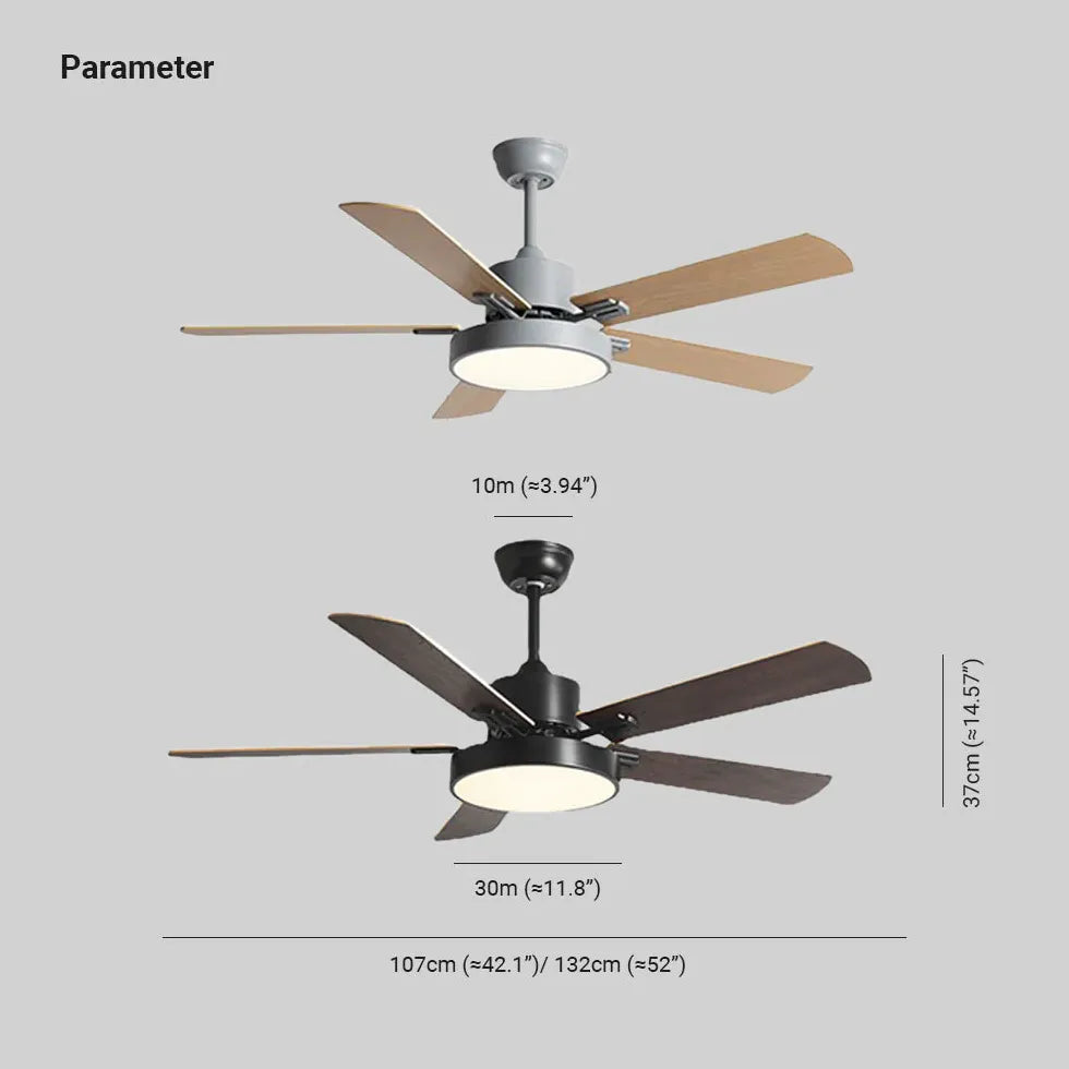 Grau für Wohnzimmer Deckenventilator mit Licht