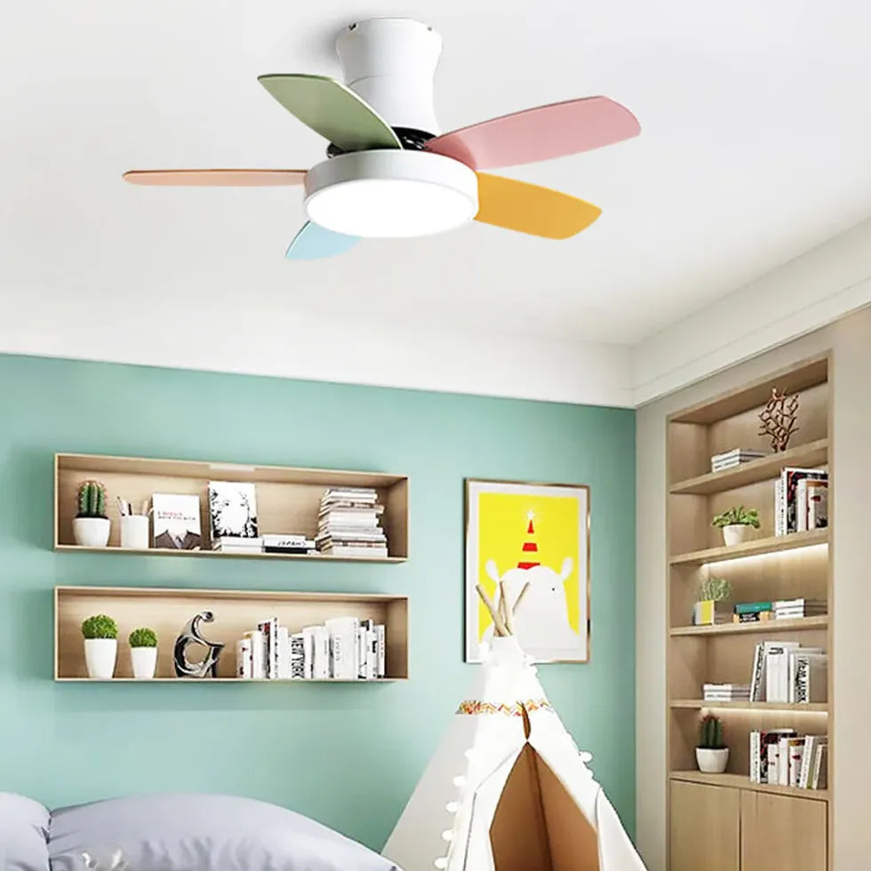 Mehrfarbige Schlafzimmer Deckenventilator mit Licht